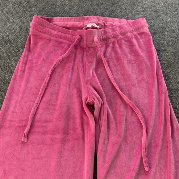 Vintage Y2k Juicy Couture Sleepwear Drawstring Pants Pink Velour Womens Size M - Picture 3 of 14